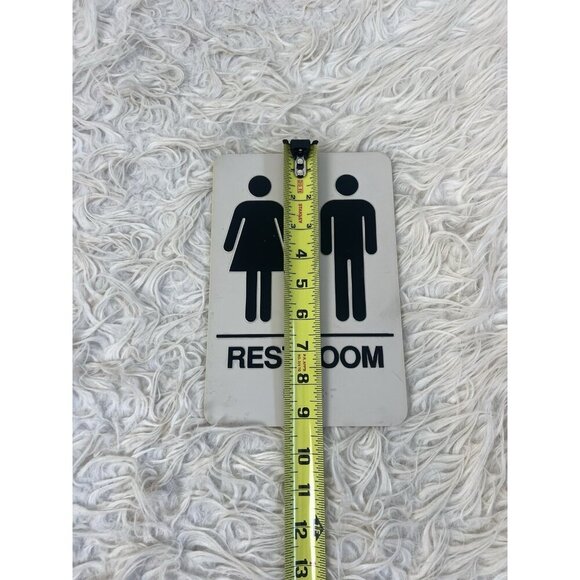 Restroom Sign for Business - ADA Compliant Braille Bathroom Sign with Double - Picture 4 of 5